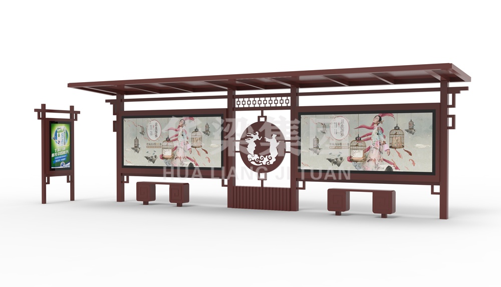 中式古典候車亭AH-3114(圖1)